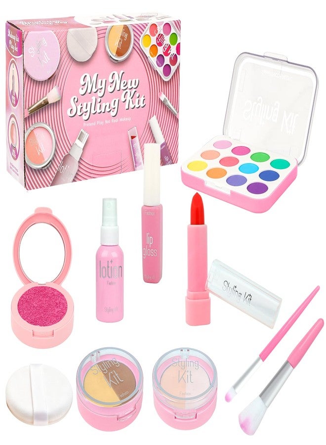 Lovinkiki Fake Makeup Kits Toys for Girls 3 4 5 Years Old, Pretend Play Makeup Cosmetic Toys for Girls Birthday 3-5 Years Old - Image 1